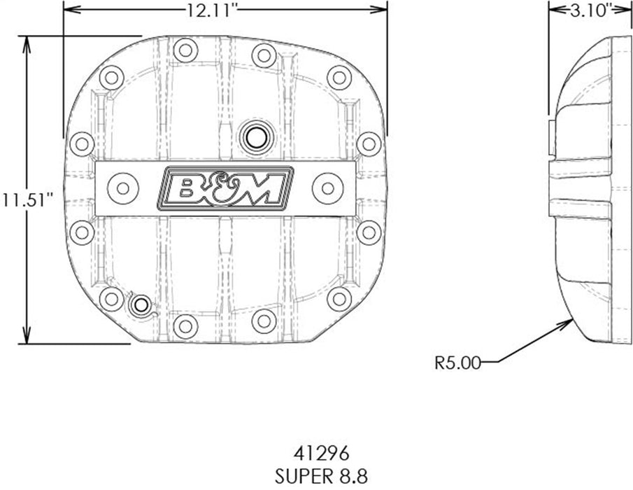 B&M 41296 Hi-Tek Differential Cover - Truck Part Superstore