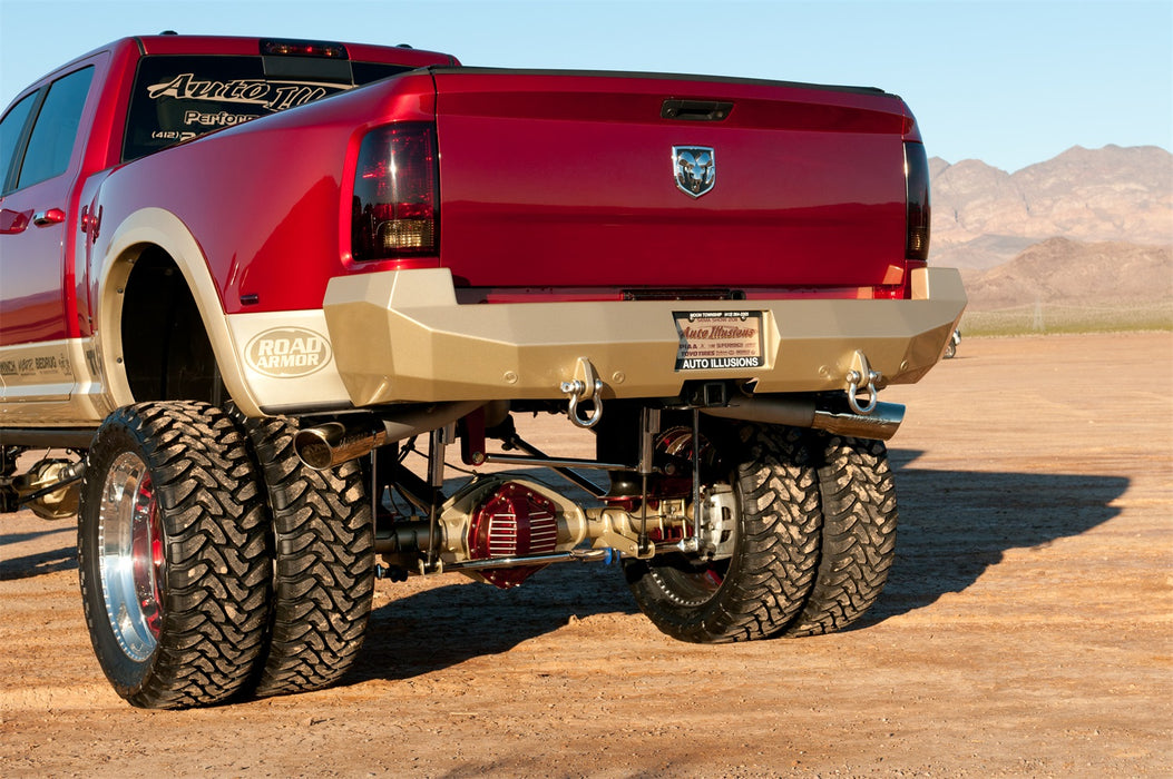 Road Armor 412SDB Stealth Winch Rear Bumper; w/Sensor Holes; Steel; Satin Black; For Dually; - Truck Part Superstore