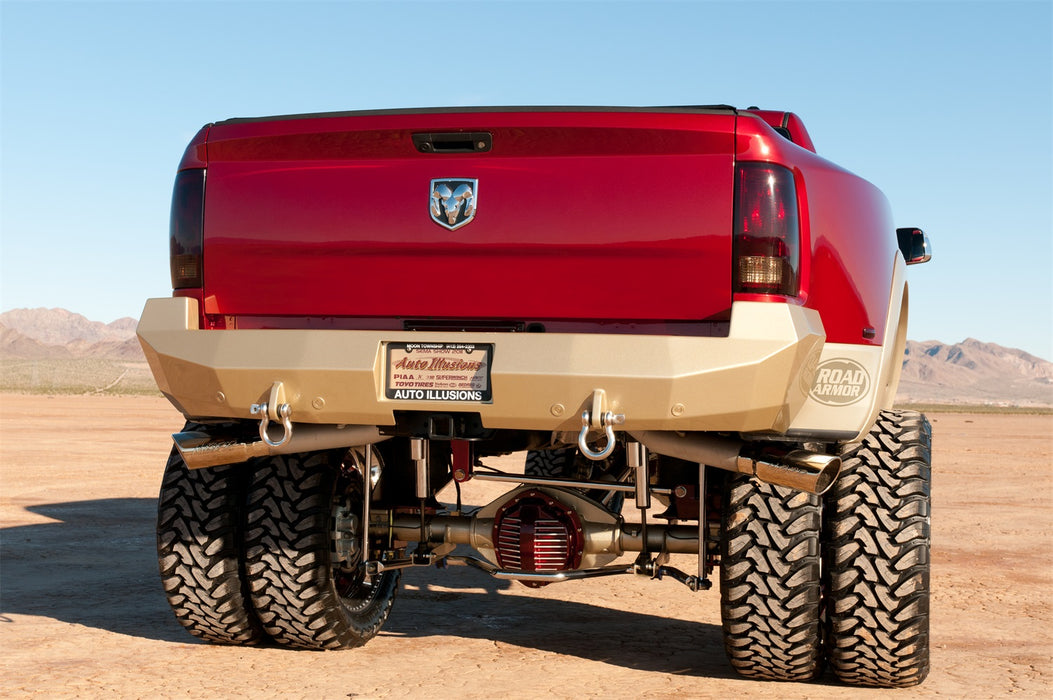 Road Armor 412SDB Stealth Winch Rear Bumper; w/Sensor Holes; Steel; Satin Black; For Dually; - Truck Part Superstore
