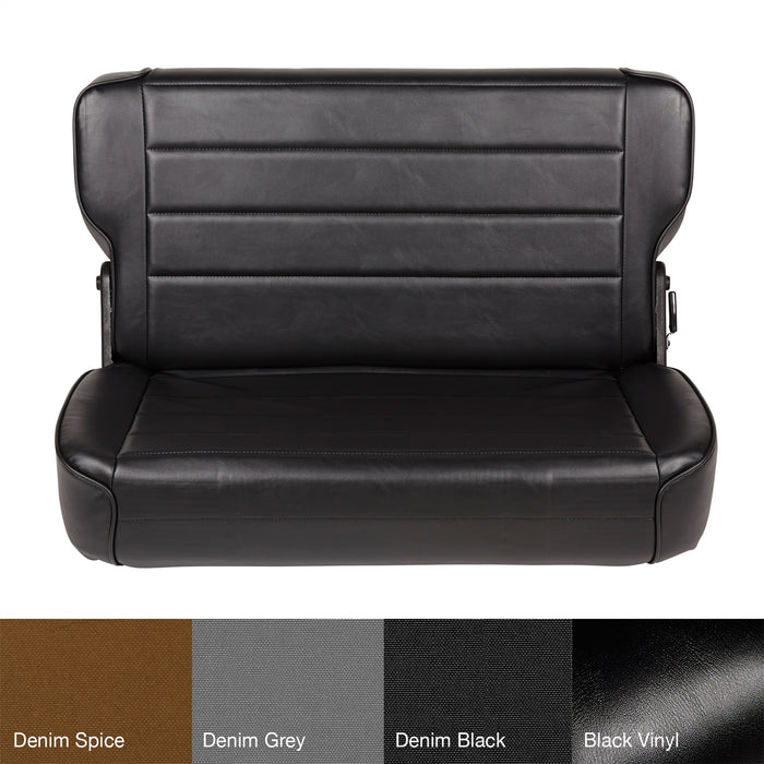 Smittybilt 41301 Rear Seat 86-95 Wrangler YJ/CJ Fold And Tumble Vinyl Black Smittybilt - Truck Part Superstore