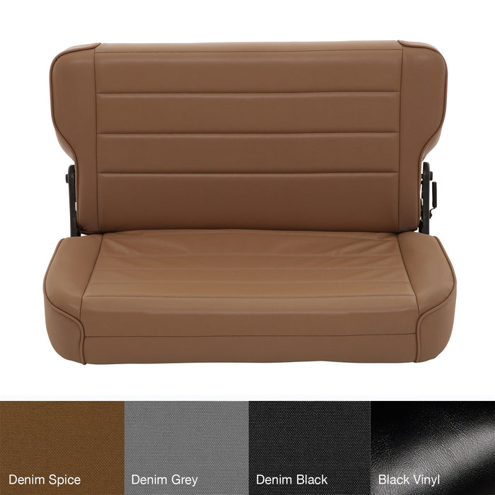 Smittybilt 41317 Rear Seat 86-95 Wrangler YJ/CJ Fold And Tumble Vinyl Denim Spice Smittybilt - Truck Part Superstore