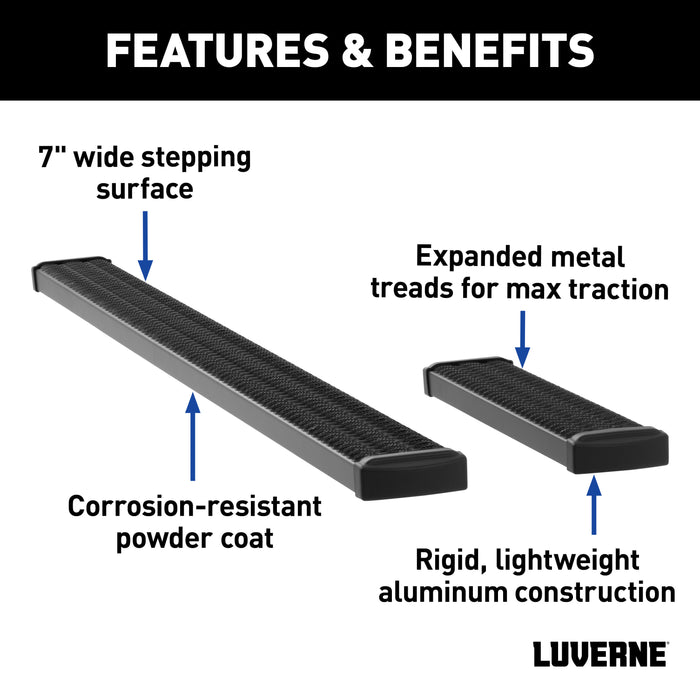 Luverne 415100-401477 Van Grip Steps-36in./98in. Steps w/Extended Brackets - Truck Part Superstore
