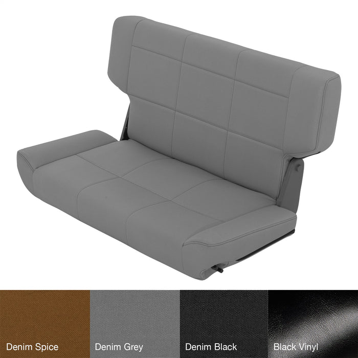 Smittybilt 41511 Rear Seat 97-06 Wrangler TJ Fold And Tumble Vinyl Denim Gray Smittybilt - Truck Part Superstore