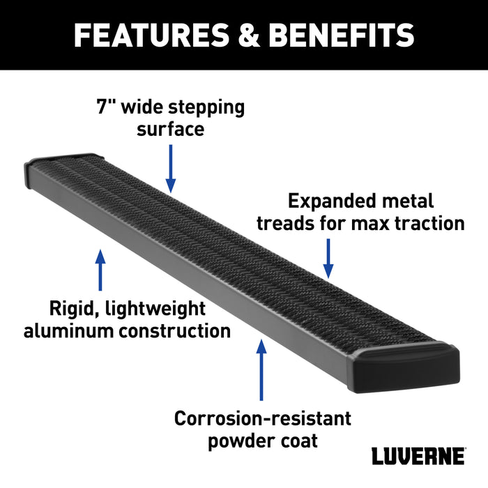 Luverne 415298-400790 Grip Step 7in. x 98in. Aluminum Passenger-Side Board; Select Sprinter 2500; 3500 - Truck Part Superstore