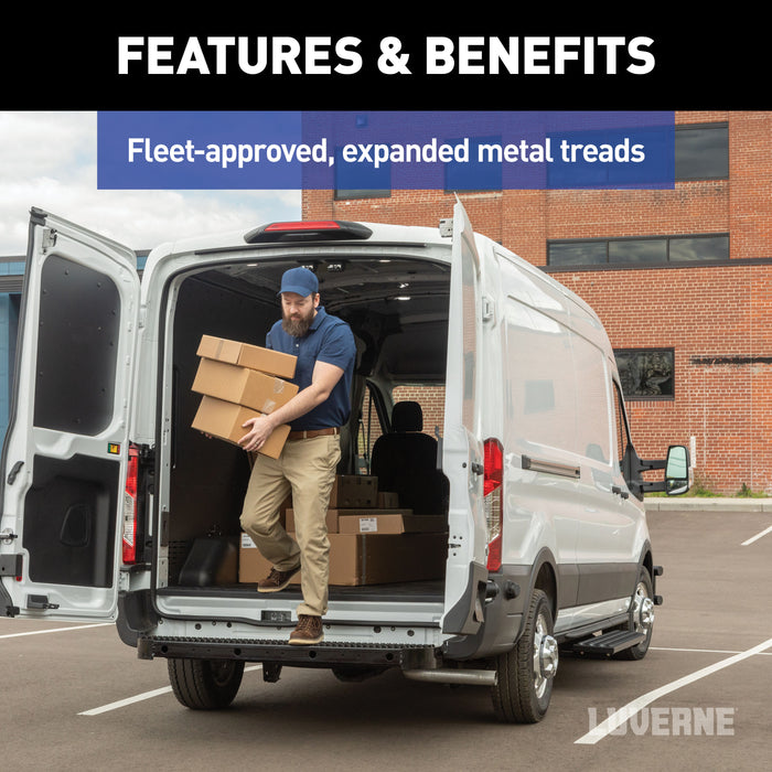 Luverne 415358-571501-0 Impact Shock-Absorbing Rear Bumper Step Fleet Kit; Select Ford Transit - Truck Part Superstore