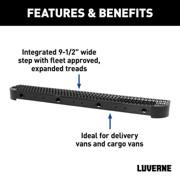 Luverne 415358-571512 Impact Rear Bumper Step with Fixed Brackets; Select Ford Transit-150; 250; 350 - Truck Part Superstore