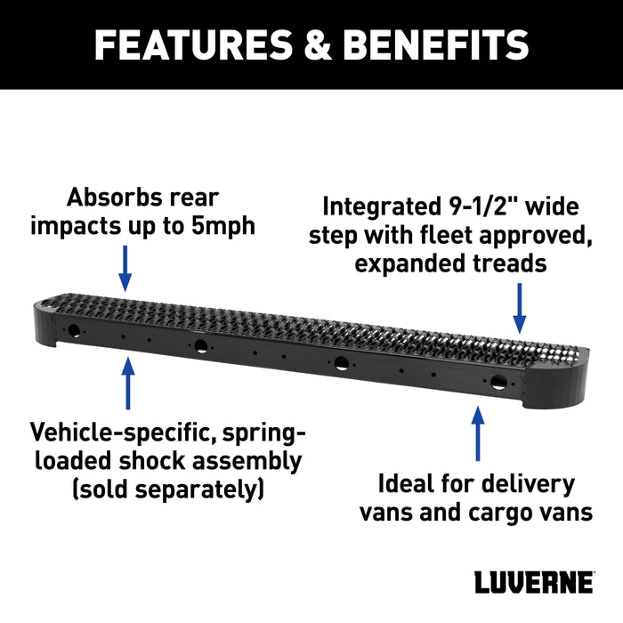 Luverne 415358 Impact Shock-Absorbing Bumper Guard And Step; Rear; No Brackets; - Truck Part Superstore
