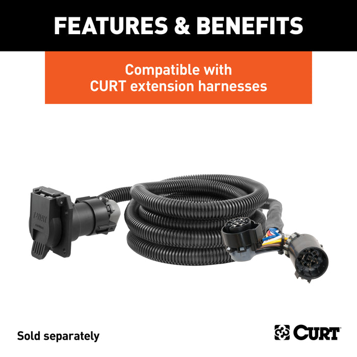 CURT 57007 Custom Wiring Harness Extension Isolator Kit for Aluminum Truck Beds - Truck Part Superstore
