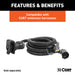CURT 57007 Custom Wiring Harness Extension Isolator Kit for Aluminum Truck Beds - Truck Part Superstore