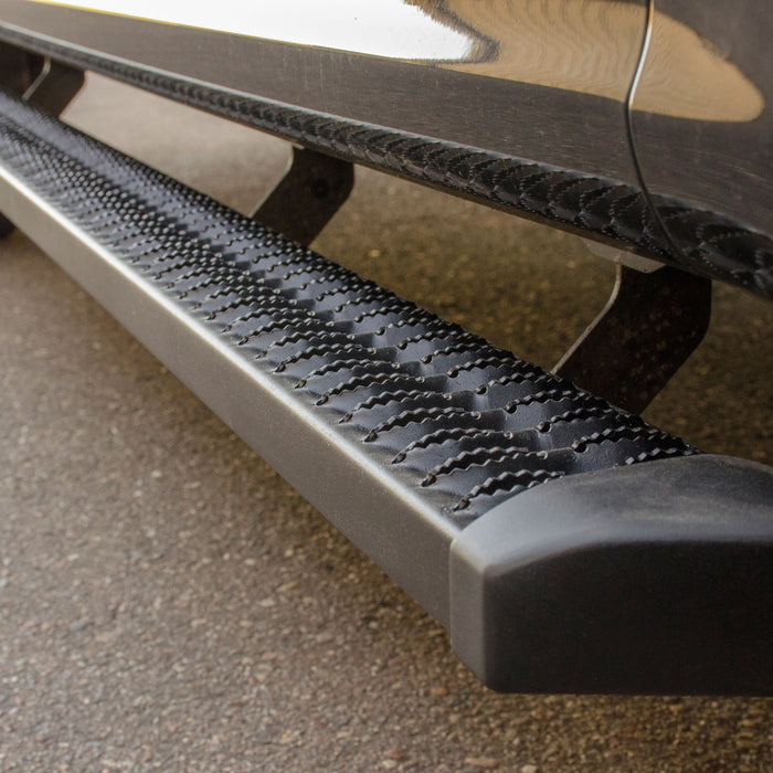 Luverne 416078-4055181 SlimGrip 5in. x 78in. Black Aluminum Running Boards; Select Dodge Durango - Truck Part Superstore