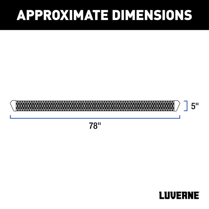 Luverne 416078 SlimGrip 5in. x 78in. Black Aluminum Running Boards (No Brackets) - Truck Part Superstore