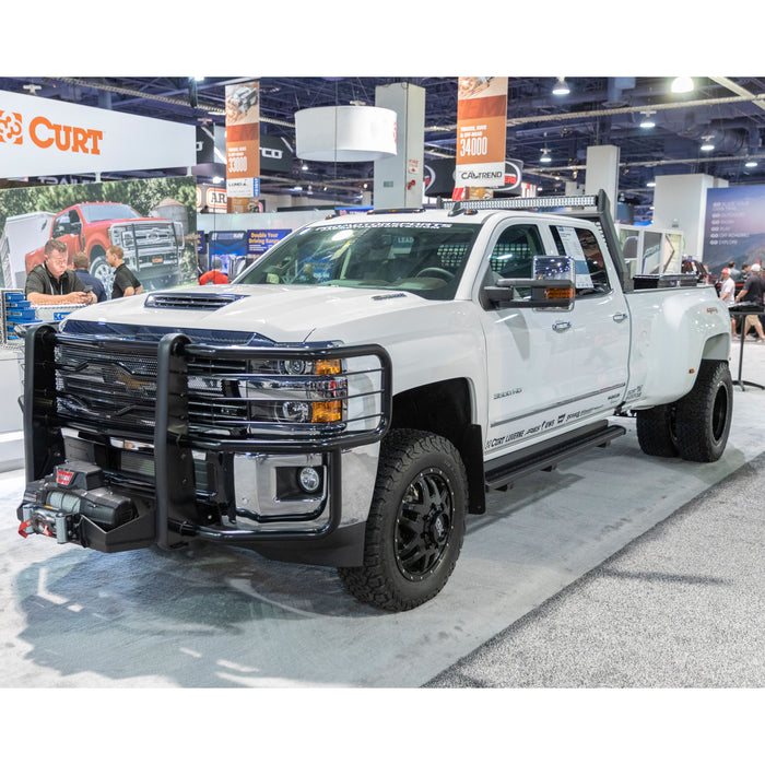 Luverne 416088-4055105 SlimGrip 5in. x 88in. Black Aluminum Running Boards; Select Silverado; Sierra Cr - Truck Part Superstore