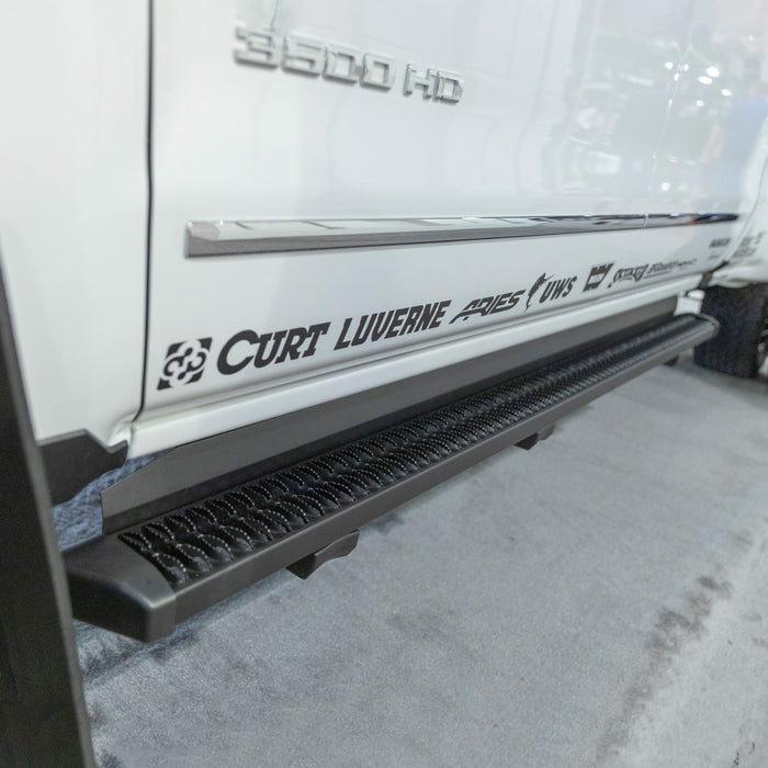 Luverne 416088-4055105 SlimGrip 5in. x 88in. Black Aluminum Running Boards; Select Silverado; Sierra Cr - Truck Part Superstore