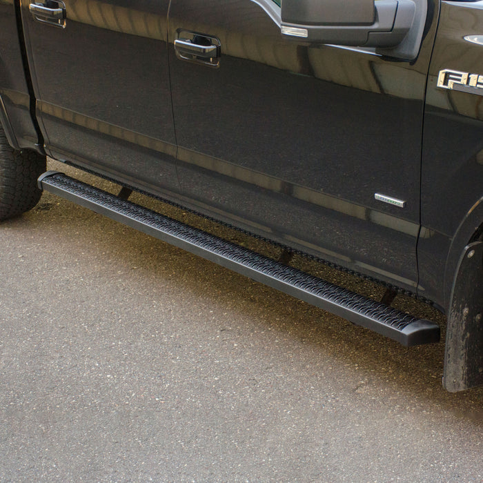 Luverne 416088-4055120 SlimGrip 5in. x 88in. Black Aluminum Running Boards; Select Ford F-150 - Truck Part Superstore