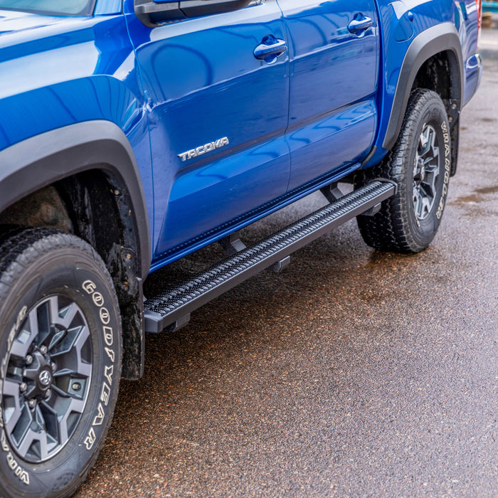 Luverne 416088-4055152 SlimGrip 5in. x 88in. Black Aluminum Running Boards; Select Toyota Tacoma - Truck Part Superstore