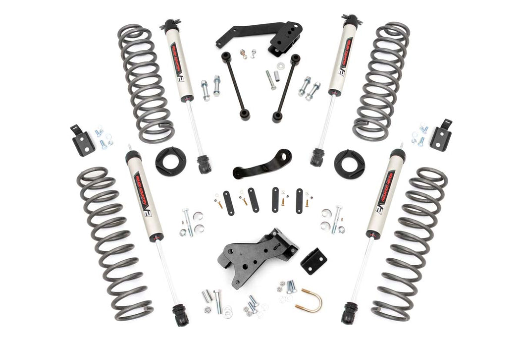 Rough Country 68170 4 Inch Jeep Suspension Lift Kit V2 Monotube Shocks 07-18 Wrangler JK Unlimited Rough Country - Truck Part Superstore