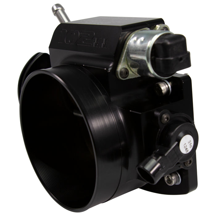 FAST 54107 Black Big Mouth Billet 102mm Big Mouth Throttle Body for GM LS w/ TPS and IAC - Truck Part Superstore