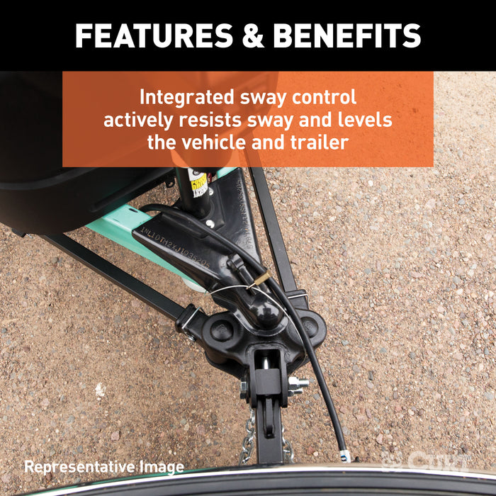 CURT 17499 TruTrack 4P Weight Distribution Hitch with 4x Sway Control; 5-8K - Truck Part Superstore