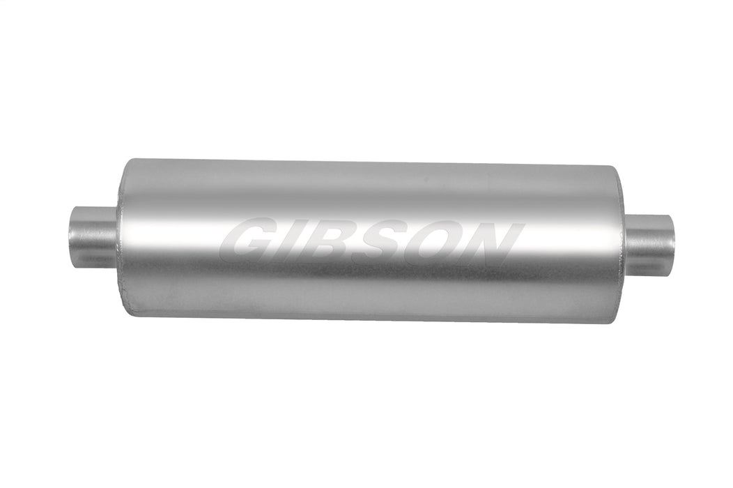 Gibson Performance Exhaust 420887 SFT Superflow Center/Center Round Muffler; Stainless - Truck Part Superstore