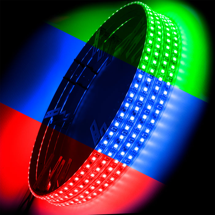 Oracle Lighting 4210-334 ColorSHIFT LED Illuminated Wheel Rings, No Remote, 15in. - Truck Part Superstore