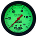 AutoMeter 4211 GAUGE; FUEL PRESS; 2 5/8in.; 15PSI; LIQUID FILLED MECH; GLOW IN DARK; ULTRA-NITE - Truck Part Superstore