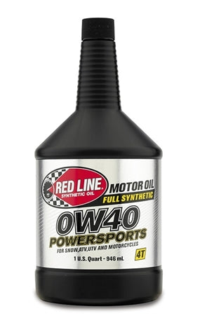 Red Line Oil 42204 0W40 Powersports Motor Oil Synthetic 1 Quart Red Line Oil - Truck Part Superstore