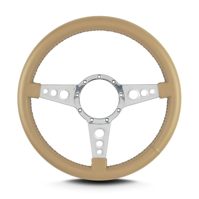 Lokar 42209 Lecarra Mark 4 GT Steering Wheel; Tan; Polished Spokes; 14 in. Standard Grip; - Truck Part Superstore