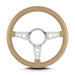 Lokar 42209 Lecarra Mark 4 GT Steering Wheel; Tan; Polished Spokes; 14 in. Standard Grip; - Truck Part Superstore