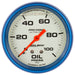 AutoMeter 4221 GAUGE; OIL PRESS; 2 5/8in.; 100PSI; LIQUID FILLED MECH; GLOW IN DARK; ULTRA-NITE - Truck Part Superstore