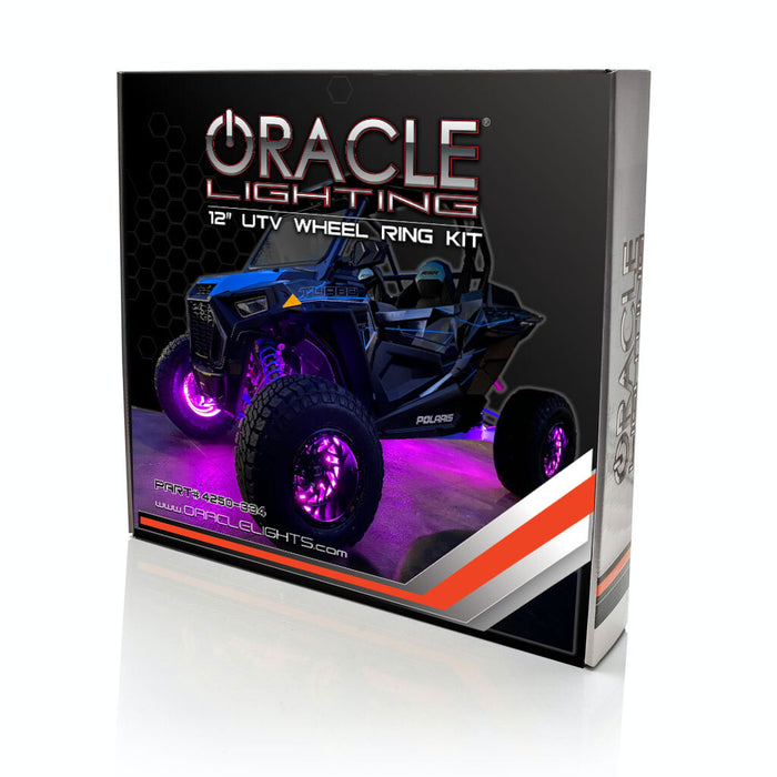 Oracle Lighting 4250-334 ORACLE Lighting LED Illuminated Wheel Rings for UTV, ATV and SXS Vehicles - Truck Part Superstore