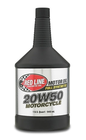Red Line Oil 42504 20W50 Motorcycle Oil Synthetic 1 Quart Red Line Oil - Truck Part Superstore
