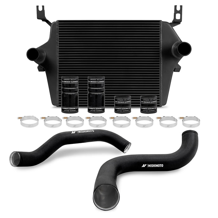 Mishimoto MMINT-F2D-99KBKBK Ford 7.3L Powerstroke Intercooler Kit, 1999-2003 Black Cooler, Black Pipes - Truck Part Superstore