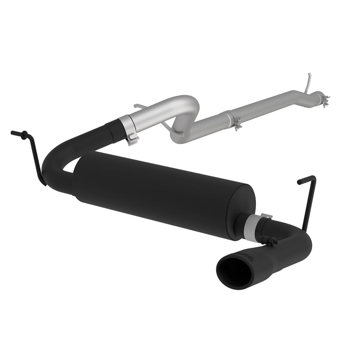 MBRP S5526BLK Cat Back Exhaust System Single Rear Exit Black For 12-18 Jeep Wrangler/Rubicon JK 3.6L 2/4 Door MBRP - Truck Part Superstore