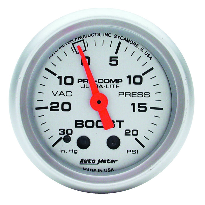 AutoMeter 4301 GAUGE; VAC/BOOST; 2 1/16in.; 30INHG-20PSI; MECHANICAL; ULTRA-LITE - Truck Part Superstore