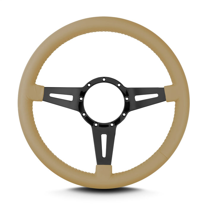 Lokar 43109 Lecarra Mark 4 Elegante Steering Wheel; Tan; Black Spokes; 14 in. Standard Grip; - Truck Part Superstore