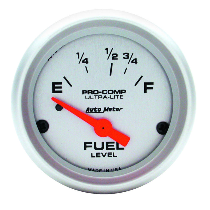 AutoMeter 4315 GAUGE; FUEL LEVEL; 2 1/16in.; 73OE TO 10OF; ELEC; ULTRA-LITE - Truck Part Superstore