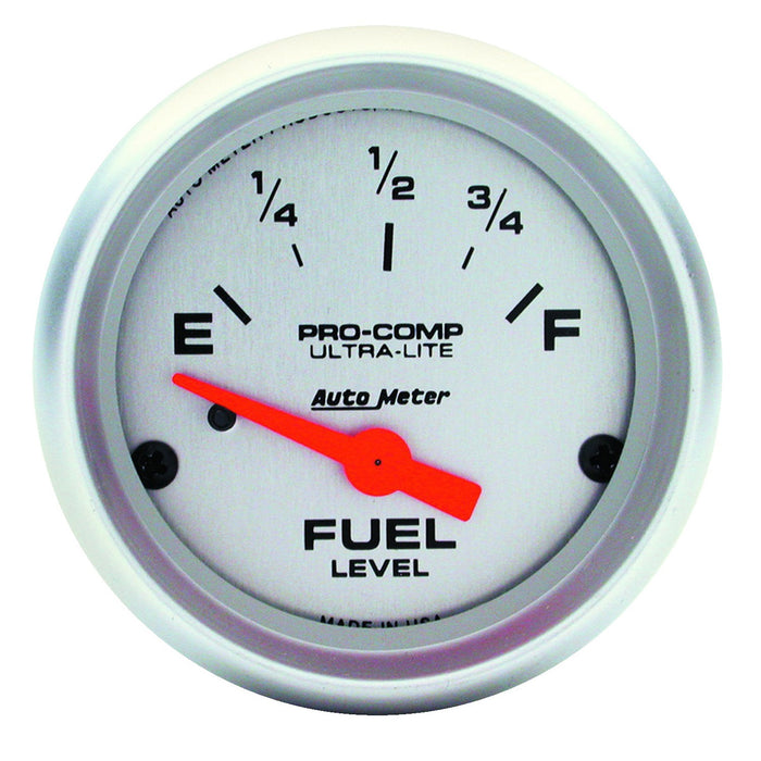 AutoMeter 4316 GAUGE; FUEL LEVEL; 2 1/16in.; 240OE TO 33OF; ELEC; ULTRA-LITE - Truck Part Superstore