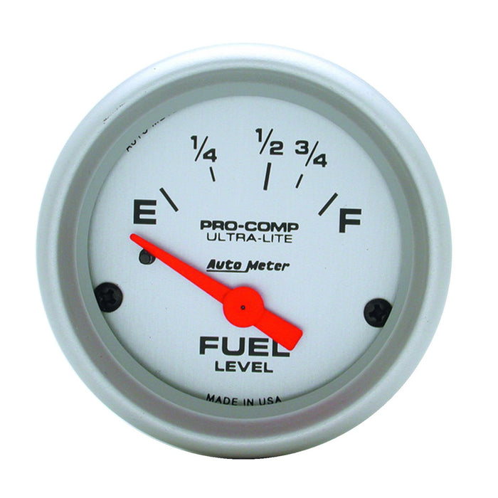 AutoMeter 4318 GAUGE; FUEL LEVEL; 2 1/16in.; 16OE TO 158OF; ELEC; ULTRA-LITE - Truck Part Superstore