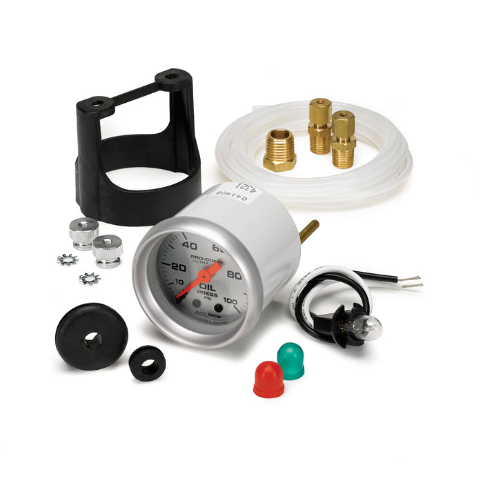 AutoMeter 4321 GAUGE; OIL PRESSURE; 2 1/16in.; 100PSI; MECHANICAL; ULTRA-LITE - Truck Part Superstore