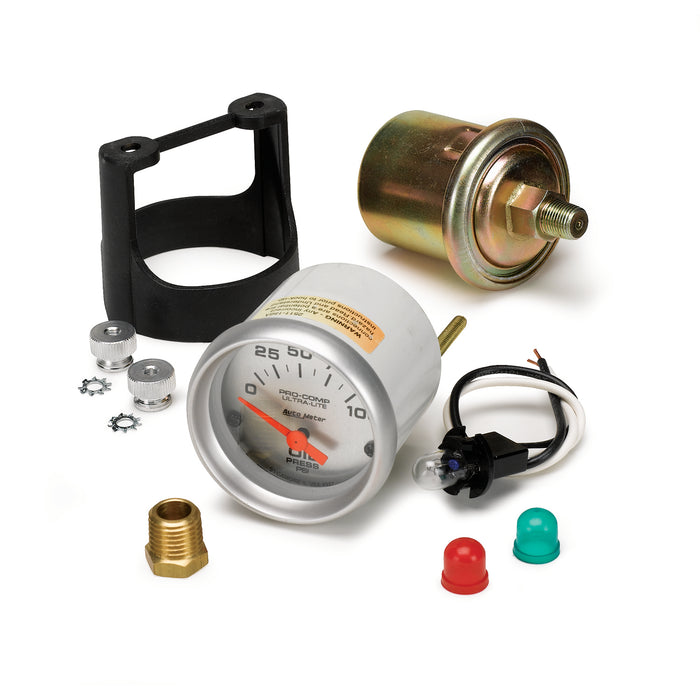 AutoMeter 4327 GAUGE; OIL PRESSURE; 2 1/16in.; 100PSI; ELECTRIC; ULTRA-LITE - Truck Part Superstore