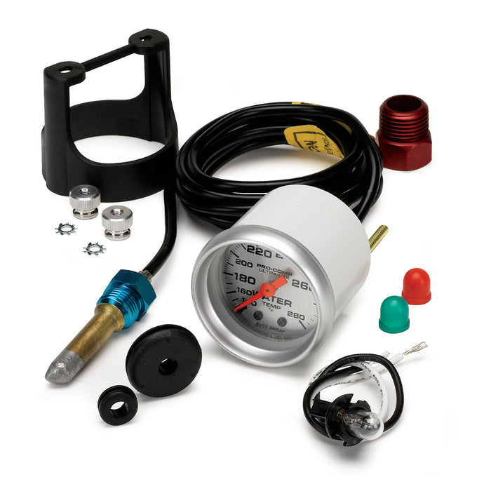 AutoMeter 4331 GAUGE; WATER TEMP; 2 1/16in.; 140-280deg.F; MECHANICAL; ULTRA-LITE - Truck Part Superstore