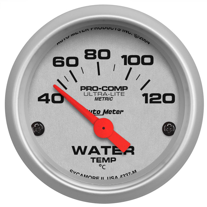 AutoMeter 4337-M GAUGE; WATER TEMP; 2 1/16in.; 40-120deg.C; ELECTRIC; ULTRA-LITE - Truck Part Superstore