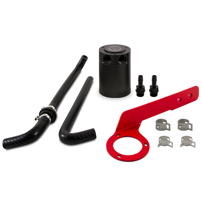 Mishimoto MMBCC-ACRD20-18PBERD Honda Accord 2.0T Direct Fit Baffled Oil Catch Can, PCV Side, 2018-2022, Red - Truck Part Superstore