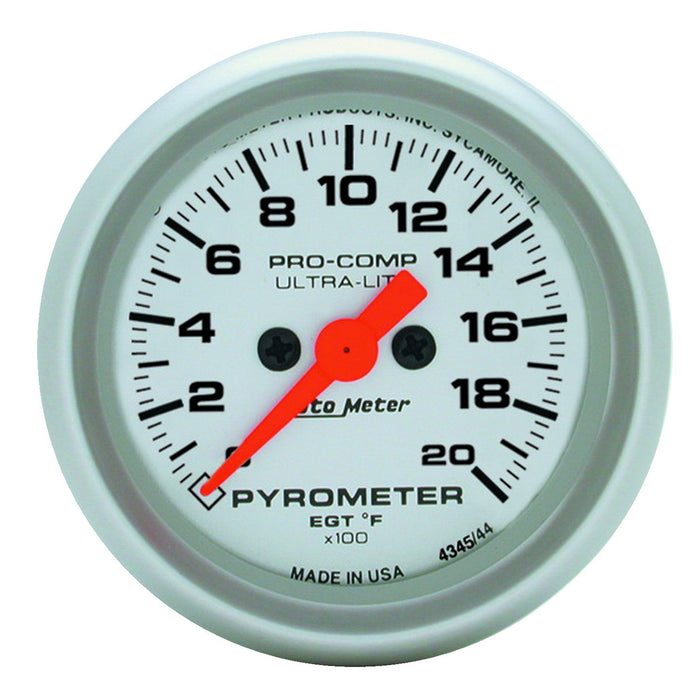 AutoMeter 4345 GAUGE; PYROMETER (EGT); 2 1/16in.; 2000deg.F; DIGITAL STEPPER MOTOR; ULTRA-LITE - Truck Part Superstore