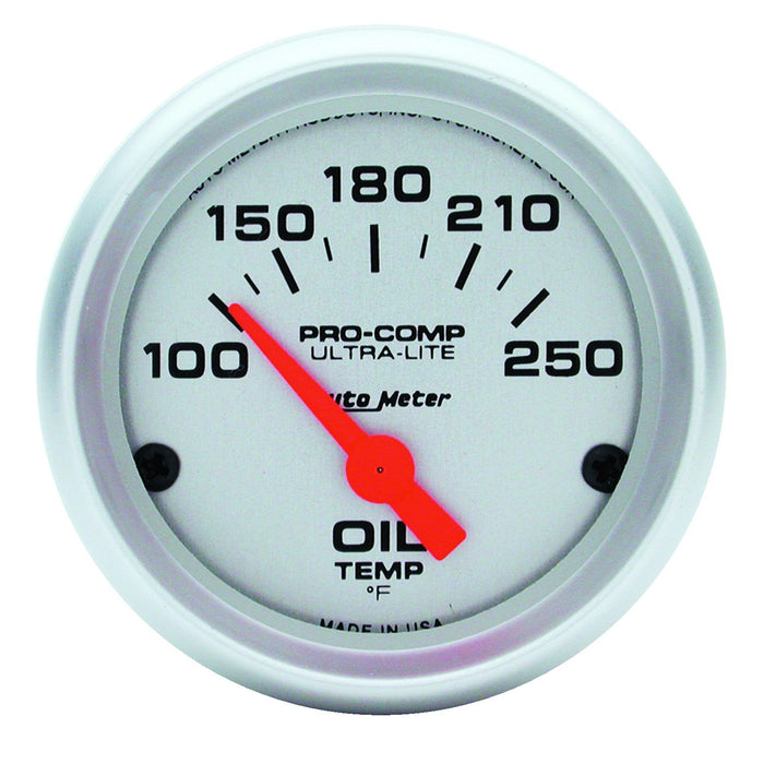 AutoMeter 4347 GAUGE; OIL TEMP; 2 1/16in.; 100-250deg.F; ELECTRIC; ULTRA-LITE - Truck Part Superstore