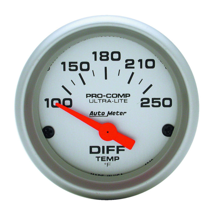 AutoMeter 4349 GAUGE; DIFFERENTIAL TEMP; 2 1/16in.; 100-250deg.F; ELECTRIC; ULTRA-LITE - Truck Part Superstore