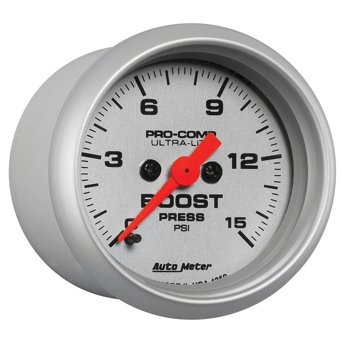 AutoMeter 4350 GAUGE; BOOST; 2 1/16in.; 15PSI; DIGITAL STEPPER MOTOR; ULTRA-LITE - Truck Part Superstore