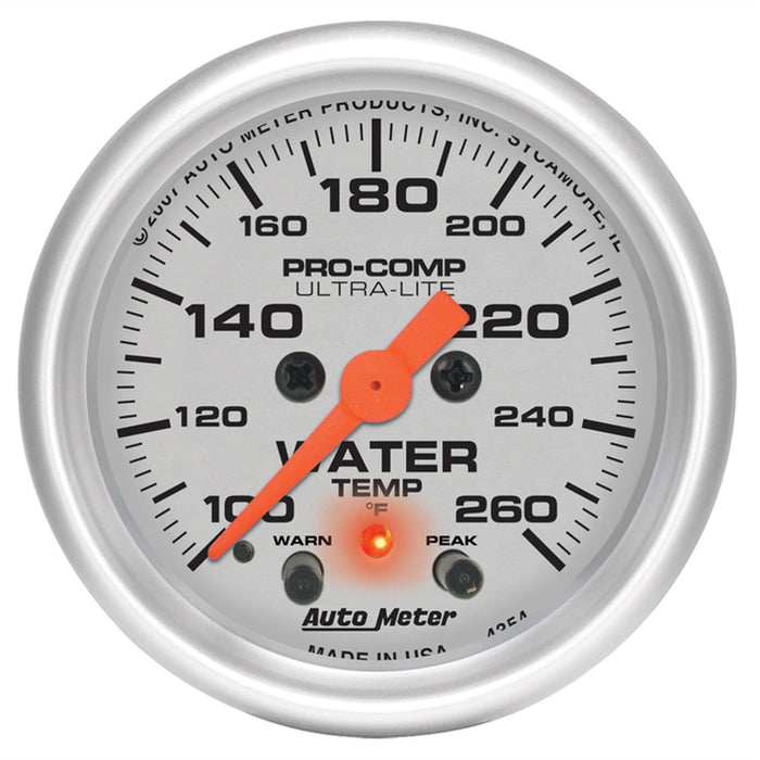 AutoMeter 4354 GAUGE; WATER TEMP; 2 1/16in.; 260deg.F; DIGITAL STEPPER MOTOR W/PK/WRN; ULTRA-LI - Truck Part Superstore