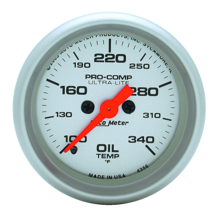 AutoMeter 4356 GAUGE; OIL TEMP; 2 1/16in.; 100-340deg.F; DIGITAL STEPPER MOTOR; ULTRA-LITE - Truck Part Superstore