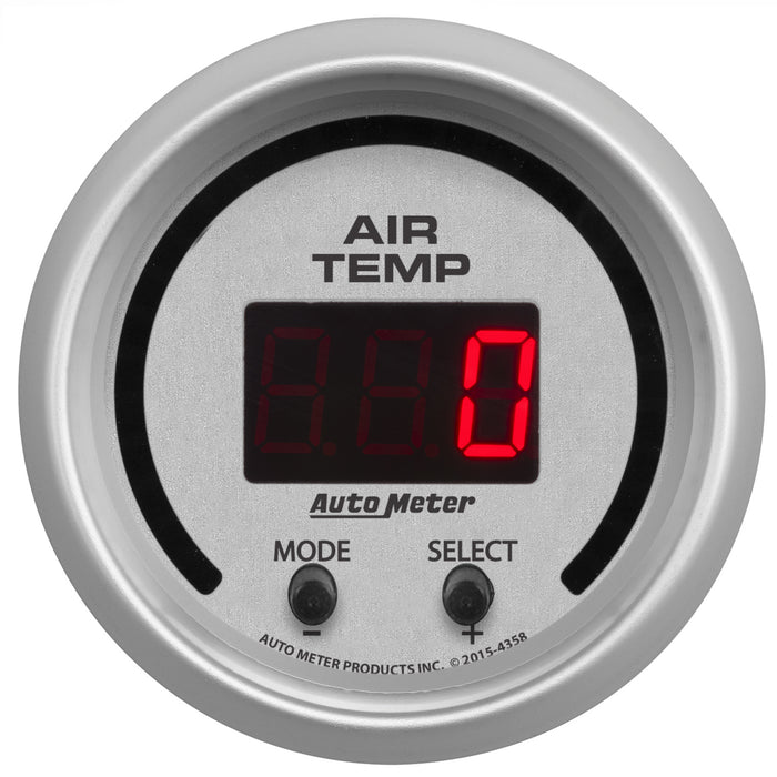 AutoMeter 4358 GAUGE; AIR TEMP; DUAL; 2 1/16in.; 0-300deg.F; DIGITAL; ULTRA-LITE - Truck Part Superstore
